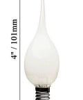Warm 5 Watt Silicone Dipped Candle Lamp Bulb For Chandeliers Replacement E12 Base with Dimensions