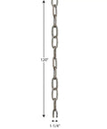 10 Foot 6 Gauge Forged Bronze Lighting Chain For Pendant Mounts And Chandeliers, durable link chain with measurements