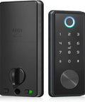 Next Level Smart Lock App Controlled Electronic Deadbolt Door Lock Offering No Stress Entry And Top Shelf Visitor Access For Reliable Daily Home Protection Black, smart lock with keypad and dial.