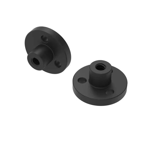 Two black flange nuts for 3.5mm Lead Screw In 304 Stainless Steel, 100mm Length, Right Hand Thread, 1.2192mm Pitch And Lead