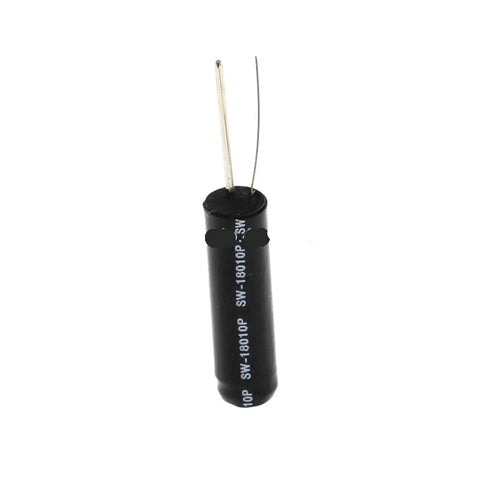 Spring Vibration Sensor Switch For Shake Detection Normally Closed 1 Piece Great For DIY Projects Microcontroller Ready High Sensitivity Durable Build Easy Hookup black cylindrical sensor with two leads