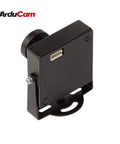 16MP Wide Angle USB Camera With Metal Case And Microphone Dope 4K Capable UVC Webcam For Laptop IMX298 Sensor 105 Degree Wide View 1 Meter Cable Crystal Clear Video And Still Photos For Conferencing And Streaming shown from the side with USB port