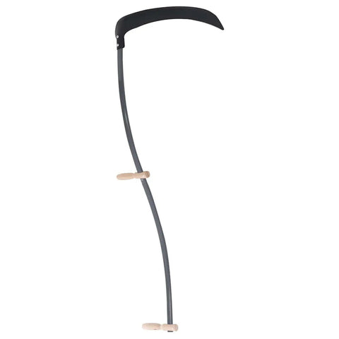 Curved Steel Scythe With Wooden Grips And Grinding Stone, A Versatile Garden Tool For Lawn Care, Weeding, And Crop Harvest, 145 Cm Long