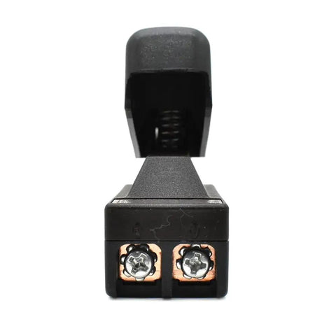 SW38C Aftermarket Trigger Switch For Miter Saws Eaton Style Replacement front view with spring and connectors visible