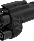 Heavy Duty NACS To CCS1 DC Fast Charging Adapter 500A 1000V close-up view showing black plastic design and connector ports.