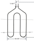 Oven Broil Element Replacement For General Electric Hotpoint RCA Fits GE 770548 AH249284 EA249284 PS249284 with dimensions