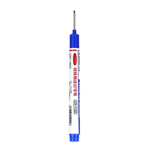 Rock Solid Permanent Markers Waterproof Oil Based Writing Marker, blue color, 132 mm, ideal for labeling and outdoor signage.