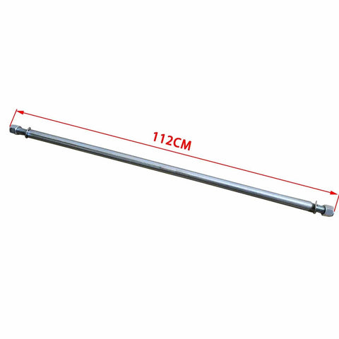 Beefed-Up Heavy Duty 1-Inch Diameter 44-Inch Steel Axle Rod With 1-Inch To 3/4-Inch Step-Down And 3/4-16 Fine Thread Plus 1/4-Inch Keyway
