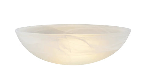Alabaster Glass Replacement Shade For Medium Base Lamp Fixtures Torchiere Swag Pendant Wall Sconce And Island Light 11 5 8 Inch Diameter By 3 5 8 Inch Height Center Hole 1 5 8 Inch Fits E26 Socket Ring Not Included, side view