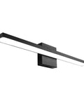 24 Inch Black Modern LED Vanity Light With Frosted Aluminum Finish For Bathroom Mirror Cabinet And Powder Room Sleek Energy Saving Vanity