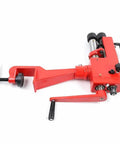 Red Sheet Metal Bead Roller with 6 Dies for 22 Gauge Steel, 7 Inch Throat, Manual Forming Tool for Crimping