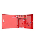 Red 24V 5A 120W fire alarm power supply with uninterruptible backup function battery not included for fire dampers smoke vents indicators.