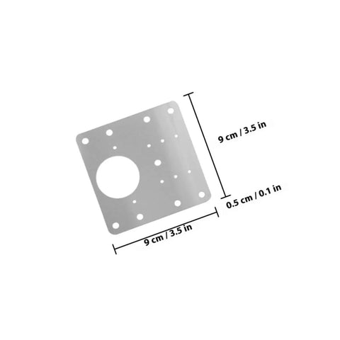 6 Pack Kitchen Cabinet Hinge Repair Plates Made Of Stainless Steel With Screws, showing dimensions 9 cm by 3.5 in