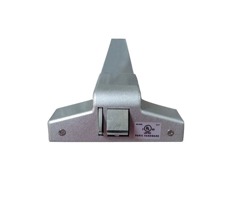 32 Inch Panic Bar Exit Device With Exterior Lever Lock ANSI Grade 1 UL Listed Cut-To-Size For 30 To 36 Inch Doors Aluminum
