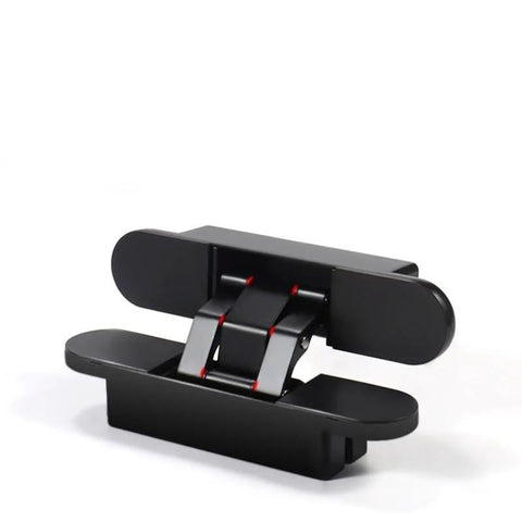 Black three dimensional invisible door hinge for wooden doors, hidden hinge for foldable blind doors, 180 degree opening.
