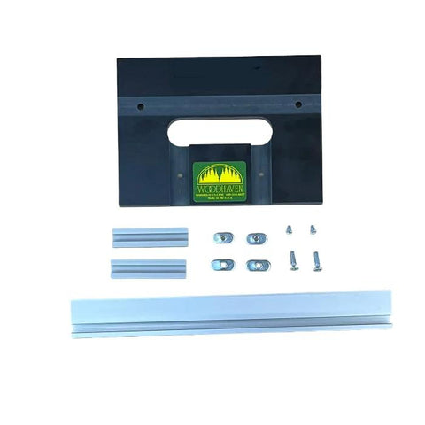 No Fuss Easy Install Invisible Hinge Mortise Template For SOSS 218 Hinges Quick Setup Hidden Hinge Mortises With Built In Setback And Pro Grade Precision, Works With Three Quarters Inch Bushing And One Half Inch Spiral Upcut Bit, Woodhaven 8668 with components