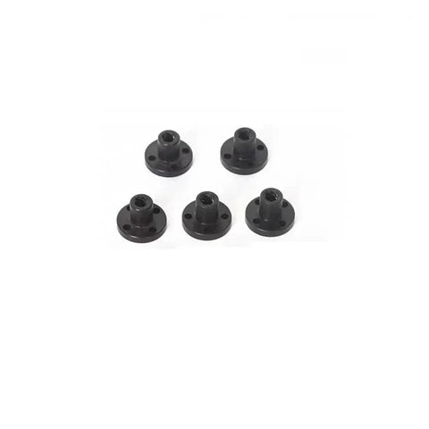 Straight Shot T5 Lead Screw With Nylon Nut For Linear Motion Systems Slick Operation 304 Stainless Steel Shaft In Quick Cuts Built Different For Cnc Routers And Garage Builders, five black flange nuts