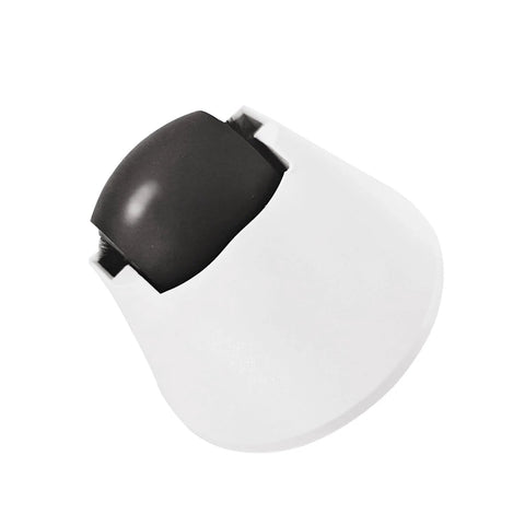 Omni-directional front caster wheel with black wheel and white housing for Roborock Qrevo Curv/Edge/Saros 10R.