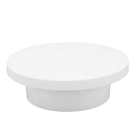 Top Tier Motorized Rotating Display Stand For Jewelry And Watches With 360 Degree Smooth Electric Turntable, 3KG Load USB Powered Platform Perfect For Pro Photography And Live Video Shows - white round platform