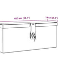 Built Tough Aluminum Tool Box With Locking System And Two Keys Lightweight Corrugated Aluminum Storage Chest dimensions illustrated