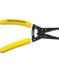 Dual NM Cable Stripper And Cutter For 12 And 14 AWG Wire, yellow handles, precision shear blades, locking design, Made in USA