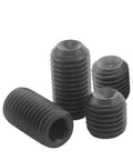 50 Pcs M4 X 0.5mm Fine Pitch Cup Point Grub Screws With 5mm Length And 2mm Hex Socket Fine Thread Black Oxide Stainless Steel 304