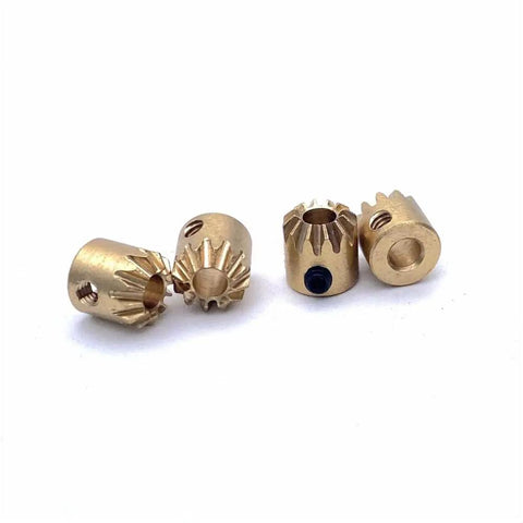 Mini Bevel Gear Set 90 Degree Pinion Cone Gear With Ten Teeth, One To One Ratio, Three Point One Three By One Point Four Millimeter