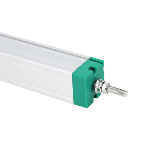Linear Position Sensor With High Displacement For Injection Molding Machines Stainless Steel Universal Type, side view