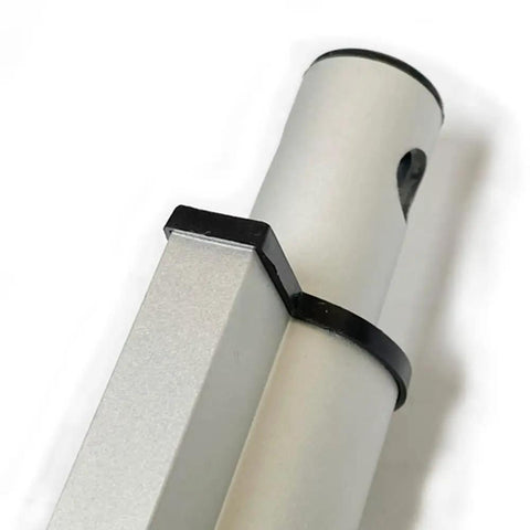 Close-up of metal housing on 900mm Stroke Electric Linear Actuator Beefy Heavy Duty 6000N Max Push Pull 800N Rated Load 24V DC Motor Drive