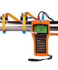 Portable Ultrasonic Flow Meter For Liquids With High Sensitivity And Digital Readouts No Contact Measurement Compact Design In Use