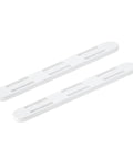 Heavy Duty Side Mounted Ball Bearing Drawer Slides Full Extension Double Row Premium Steel Glide hardware in white color.