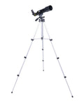 50mm Refractor Telescope For Beginners And Kids, Easy Setup With Eyepieces, Mount And Tripod, on silver tripod