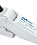 12V Automatic Bilge Pump Switch For Boats Mercury Free Durable Marine Grade Bilge Control With Easy Install And Reliable Auto Activation No Brainer For Sailboats And Powerboats Keeps Decks Dry And Engine Room Safe, shown at an angle emphasizing its compact design.