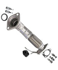 Front Exhaust Flex Pipe for Honda Accord 2008 2009 2010 2011 2012 2.4L Stainless Steel Direct Fit Replacement Kit with Gaskets Hanger and Bolt Kit Included for Easy Install Compatible with OEM Mounts