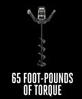 Electric Ice Auger For Ice Fishing With An 8-Inch Bit, High Torque Brushless Motor, Beast-Mode Power, 65 ft-lbs torque shown