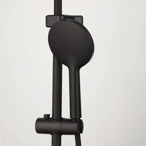 Close-up of wall-mounted handheld sprayer, Shower System With Round Head Rainfall Wall Mounted Handheld Sprayer Durable Brass And ABS Materials