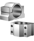 DZ65 CNC Spindle Clamp Aluminum Bracket Fixture with four mounting holes, rust resistant finish for machine tools