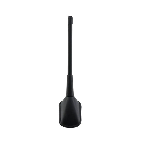 Universal Stick On Black Plastic Car Antenna Decorative Dummy Antenna For Vehicle Roof Self Adhesive Base Not Functional Aesthetic Accessory For Car Showroom And Daily Driver Easy Install, shown upright with a slim black design.