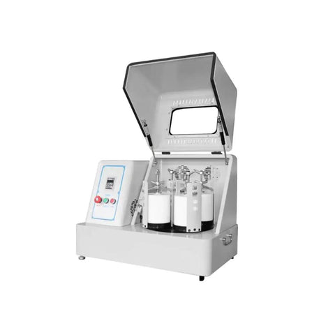 Vertical Planetary Ball Mill Machine For High Energy Lab Milling Dry And Wet Grinding Nano Powder Milling Benchtop Grinder For Research Semi Circle Model 12 L Capacity Workhorse For Labs Requires Compatible Grinding Tanks And Balls open view