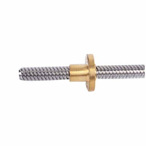 Close-up of 2 Pack Lead Screws With Nuts For Motors Stainless Steel Threaded Rods For 3D Printers CNC Machines And Equipment No Hassle Install