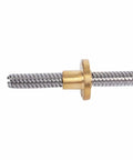 Durable Stainless Steel Lead Screw With Nut 300mm For 3D Printers And Stepper Motors Anti Backlash T8 Lead Screw Kit close-up view