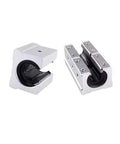 Heavy Duty 12mm Linear Ball Bearing Block For Router And CNC Machines With SBR10UU to SBR40LUU Linear Rail, dual view.