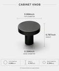 Matte Black Round Cabinet Knobs 2 Pack With Screws Easy Install Modern Alloy Furniture Hardware For Cupboards Dressers