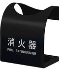 Rock Solid White Steel Fire Extinguisher Cabinet With Tough Baked Coating Wall Mounted Stationary Safety Box Built Tough For Quick Install In Every Garage Or Workshop, black signage mount for fire extinguisher.