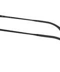Side view of Erika Round Sunglasses with Low Bridge Fit Rubber Black And Light Grey Gradient Lenses 57mm Women Fashion Shades
