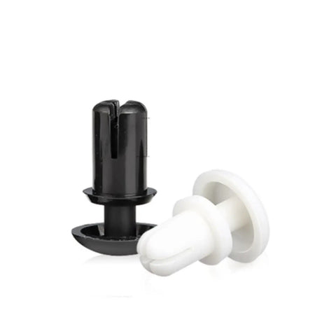 1000 Pcs Nylon Plastic R Type Expansion Rivet Nut Tool Free Slick Setup Rock Solid Quick Lock For Thin Materials Premium Grade Industrial Strength Heavy Duty Shock Resistant Diy Hardware Fasteners No Sweat Installation black and white nylon rivet nuts side by side