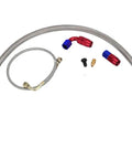 Upgrade Your JDM Build With This Top Tier Turbocharger Oil Feed Drain Return Line Kit Featuring Heavy Duty 4AN And 10AN AN Fittings Designed For Super Hot 1JZgta And 2Jzgte Engines To Maximize Flow And Reliability. braided turbo oil feed drain line kit with 4AN and 10AN fittings