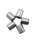 5 Pack Bike Locating Dowel Pins 6.2x8x10mm for Motorcycle Engine Cylinder Head Assembly in silver, arranged in a circle