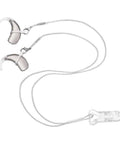 Anti Lost Hearing Aid Clip Lanyard With Adjustable Silicone Loops For BTE Ear Aids featuring clear plastic neck clip and key chain