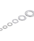 105-Piece Stainless Steel Flat Washer Set For Metric Sizes M3 M5 M6 M8 M10 Gasket Rings No Fuss For Home Improvement Outdoor Projects And Furniture Assembly Rust Resistant Durable With Smooth Edges, assorted sizes